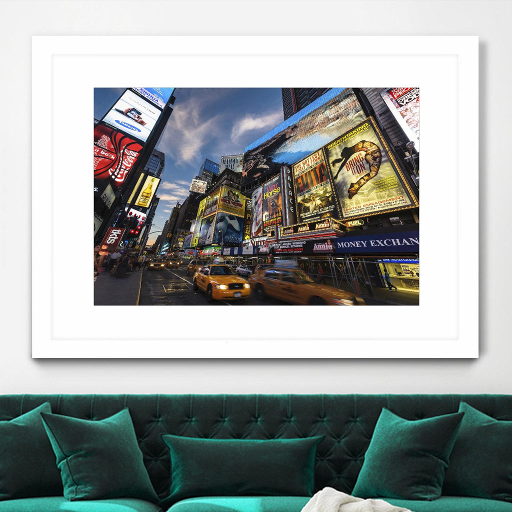 Palace Theater Traffic by Guilliame Gaudet on GIANT ART - yellow city scene