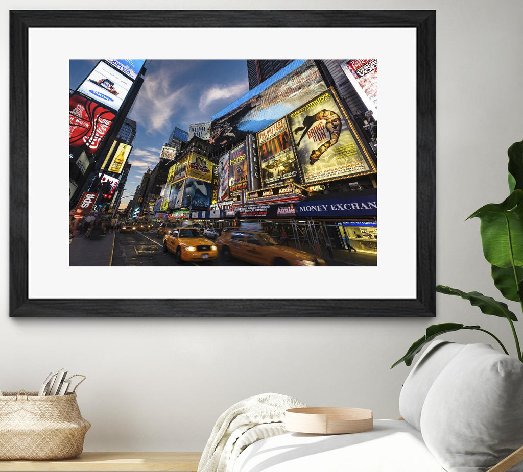 Palace Theater Traffic by Guilliame Gaudet on GIANT ART - yellow city scene