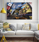 Palace Theater Traffic by Guilliame Gaudet on GIANT ART - yellow city scene