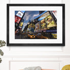 Palace Theater Traffic by Guilliame Gaudet on GIANT ART - yellow city scene