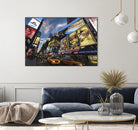 Palace Theater Traffic by Guilliame Gaudet on GIANT ART - yellow city scene