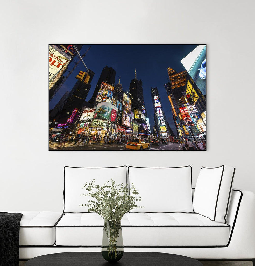 Times Square Billboards by Guilliame Gaudet on GIANT ART - black city scene
