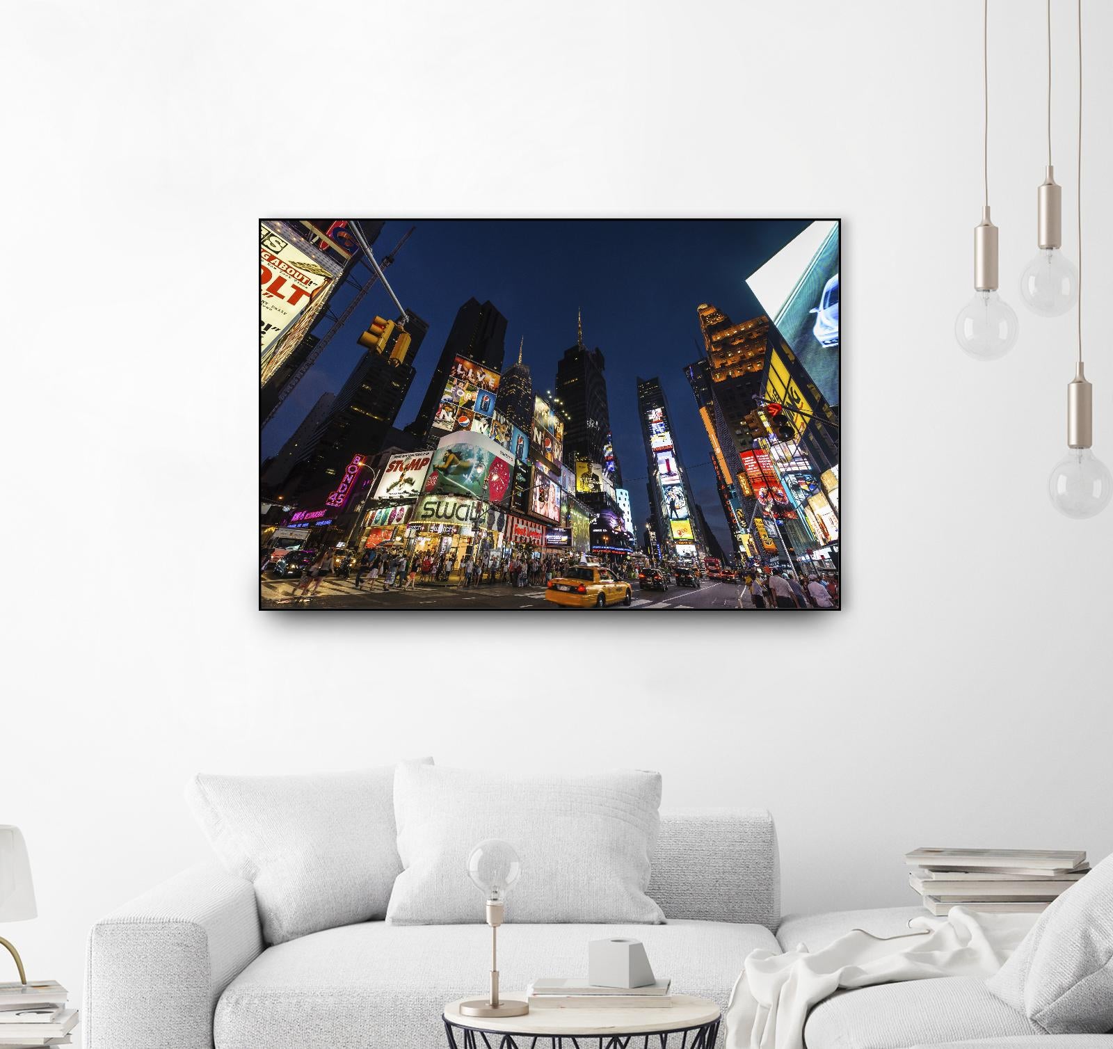 Times Square Billboards by Guilliame Gaudet on GIANT ART - black city scene