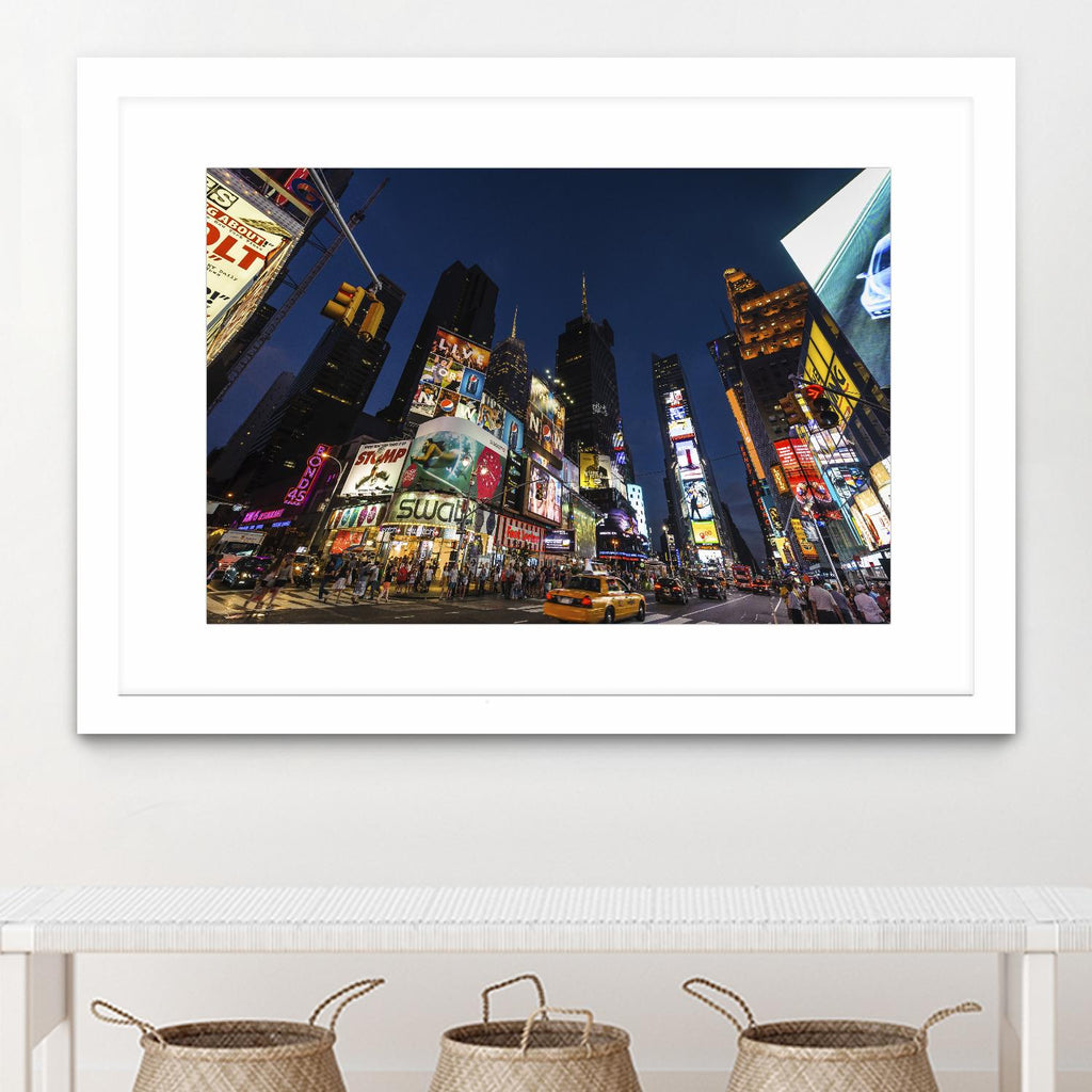 Times Square Billboards by Guilliame Gaudet on GIANT ART - black city scene