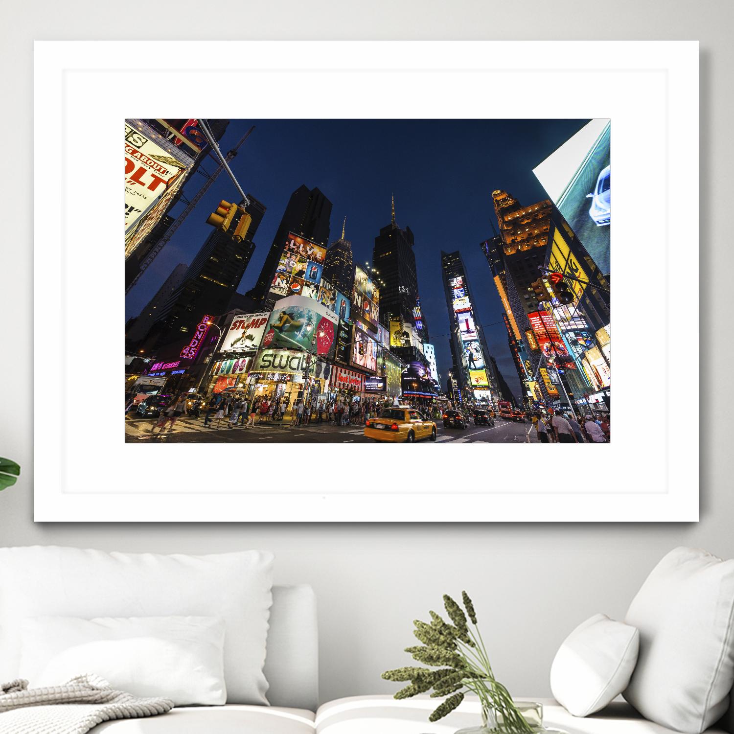 Times Square Billboards by Guilliame Gaudet on GIANT ART - black city scene