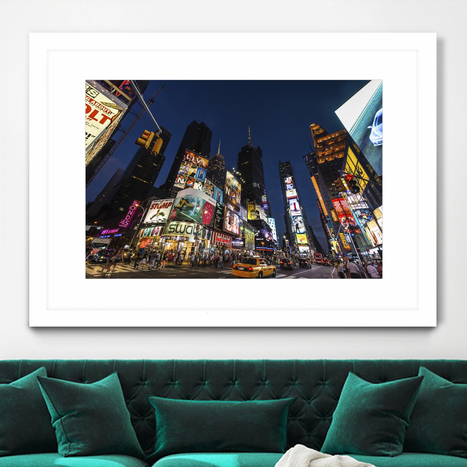 Times Square Billboards by Guilliame Gaudet on GIANT ART - black city scene