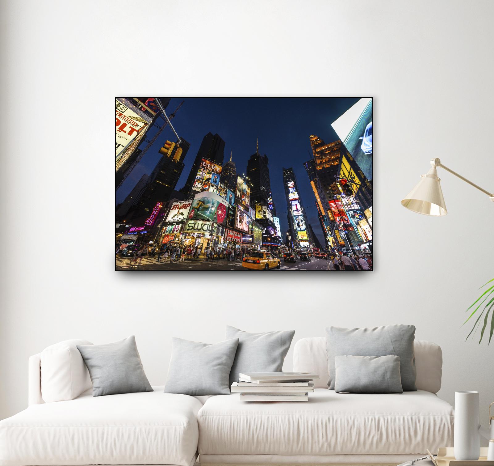 Times Square Billboards by Guilliame Gaudet on GIANT ART - black city scene