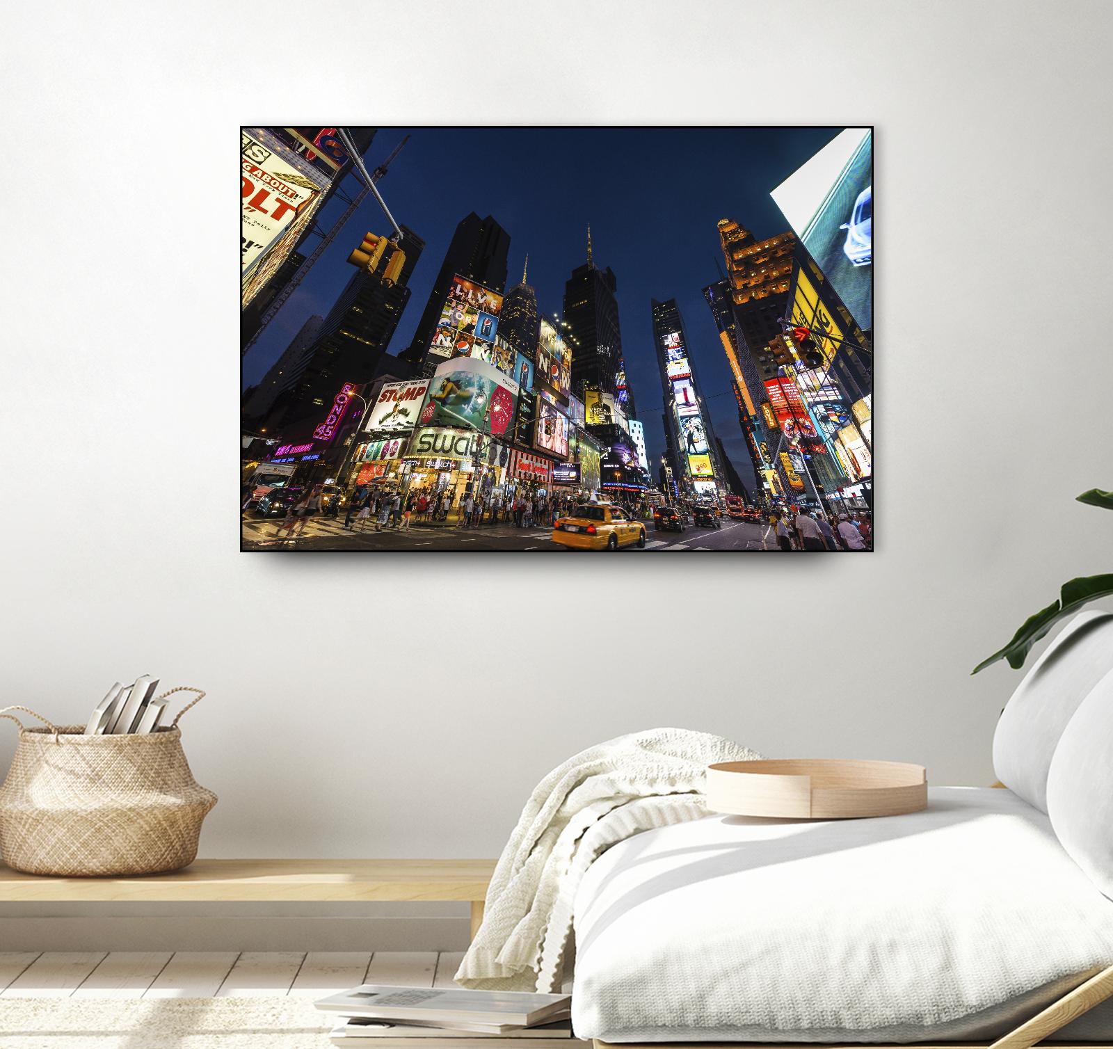 Times Square Billboards by Guilliame Gaudet on GIANT ART - black city scene
