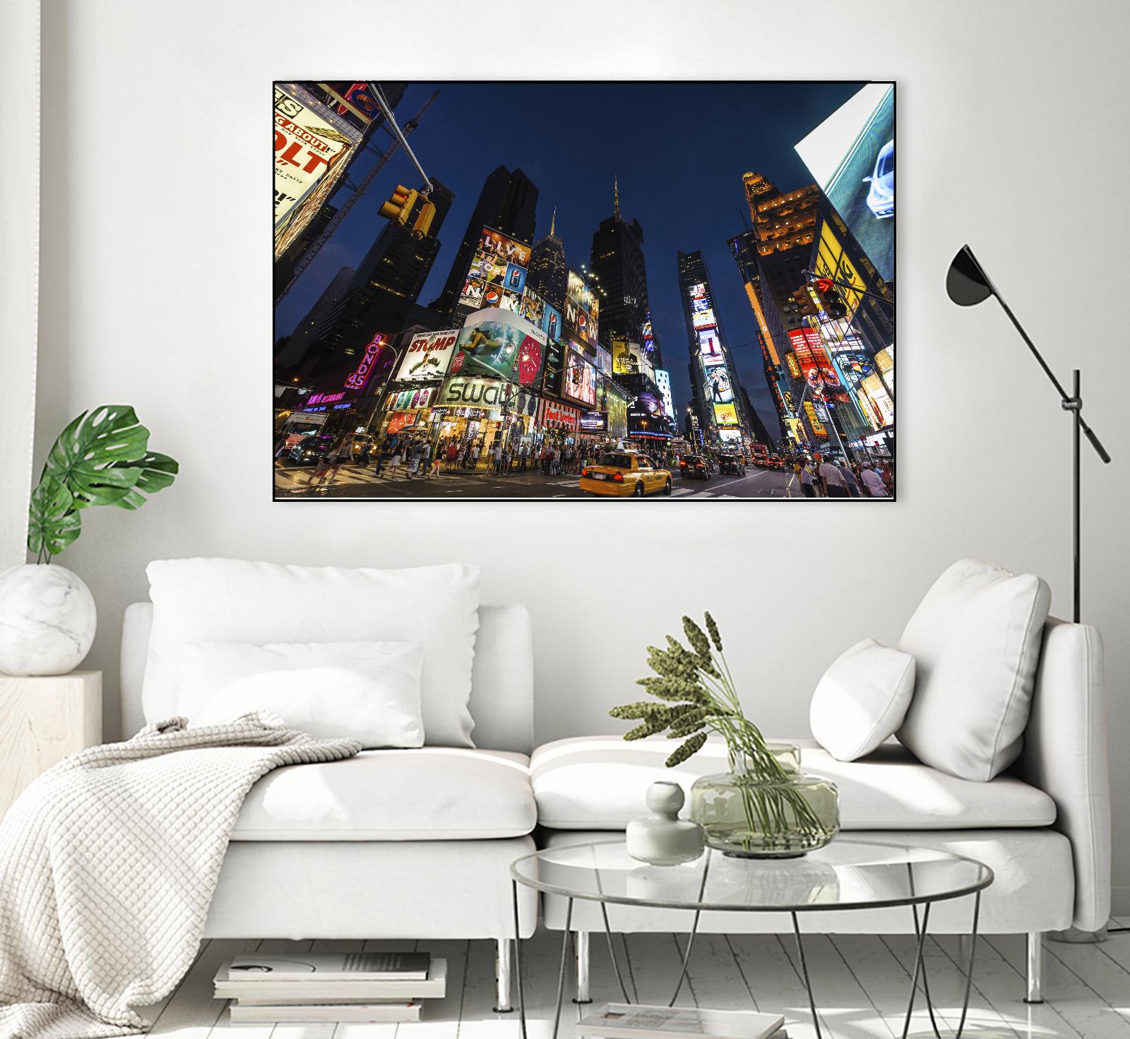 Times Square Billboards by Guilliame Gaudet on GIANT ART - black city scene