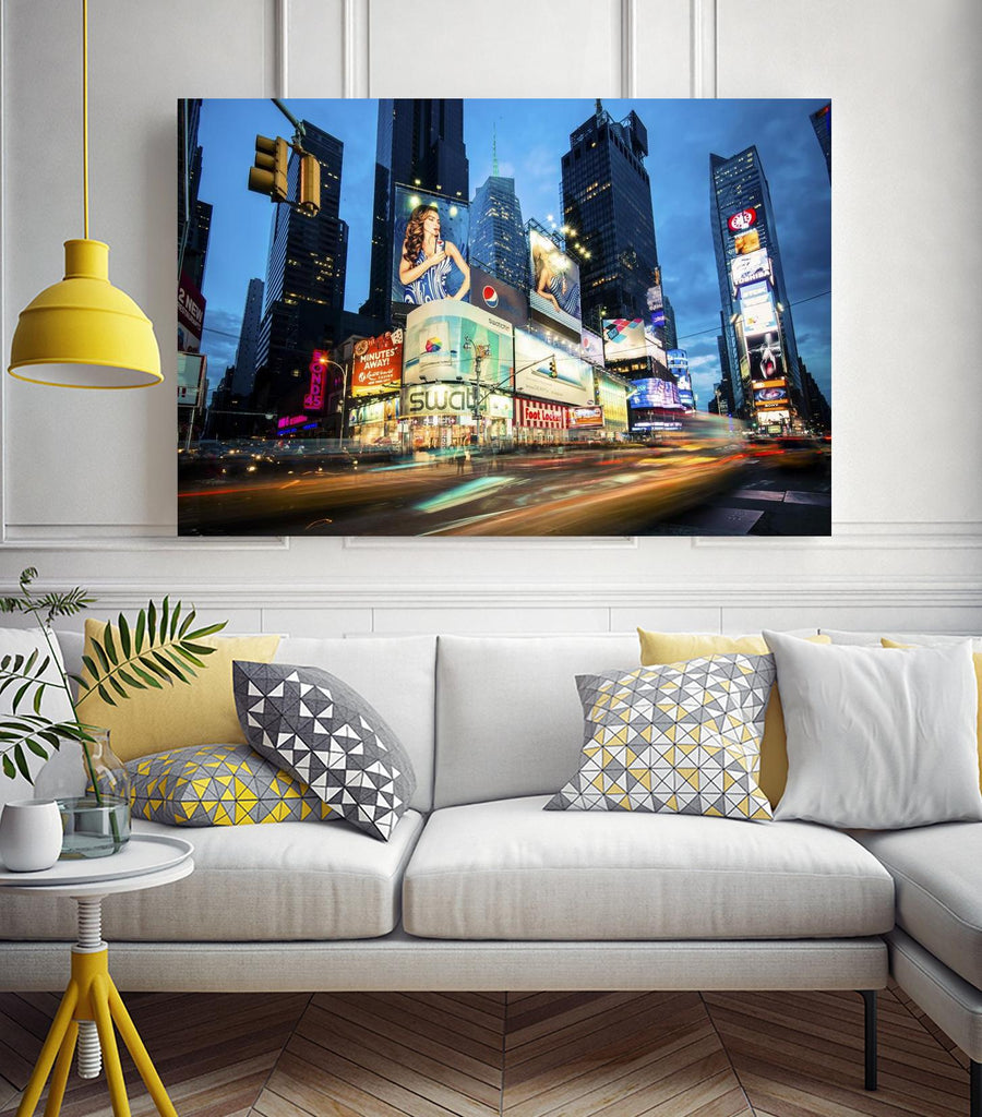 Times Square Rays of Light  III by Guilliame Gaudet on GIANT ART - black city scene