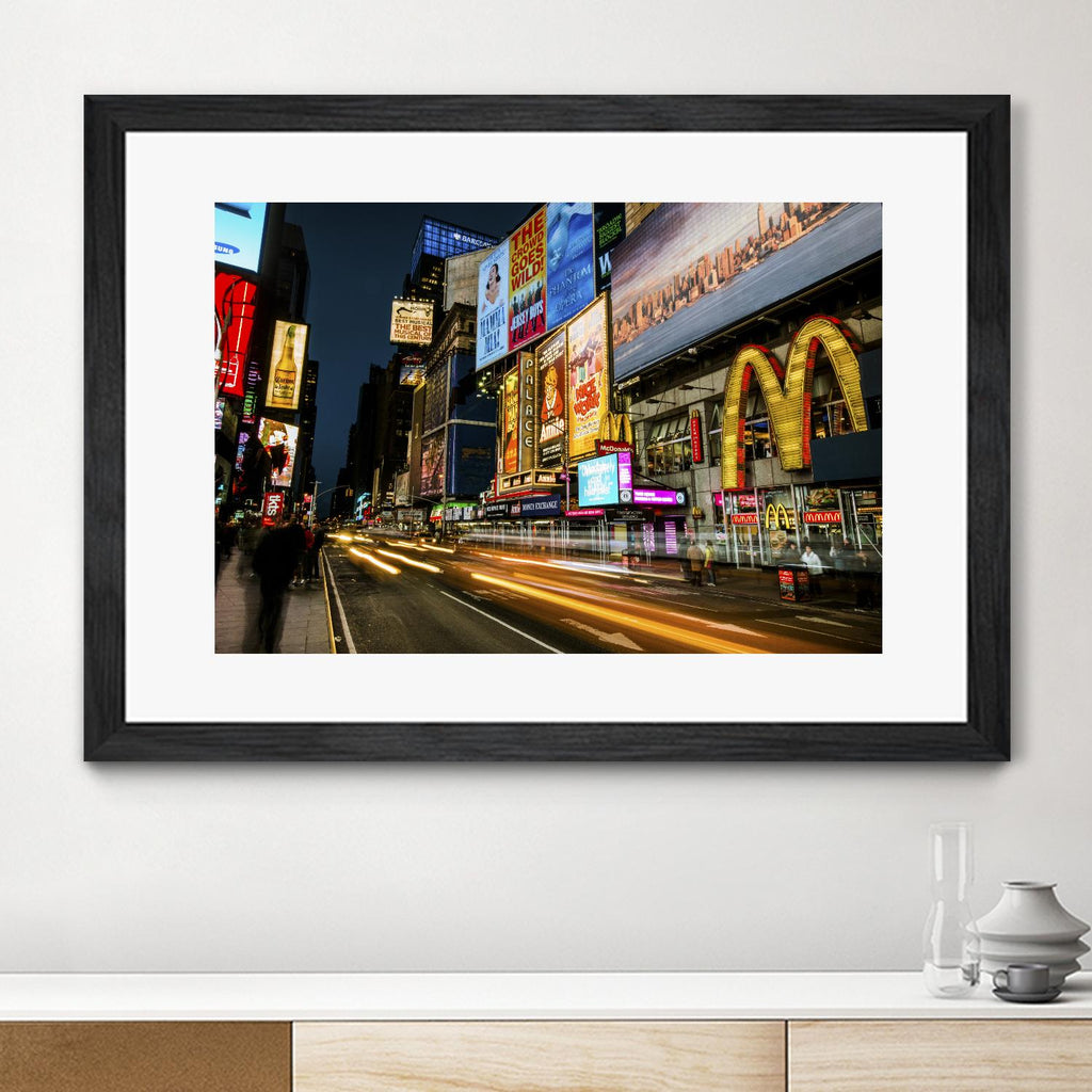 Times Square Rays of Light IV by Guilliame Gaudet on GIANT ART - yellow city scene
