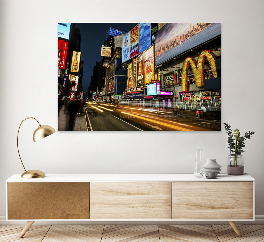 Times Square Rays of Light IV by Guilliame Gaudet on GIANT ART - yellow city scene
