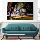 Times Square Rays of Light VI by Guilliame Gaudet on GIANT ART - yellow city scene