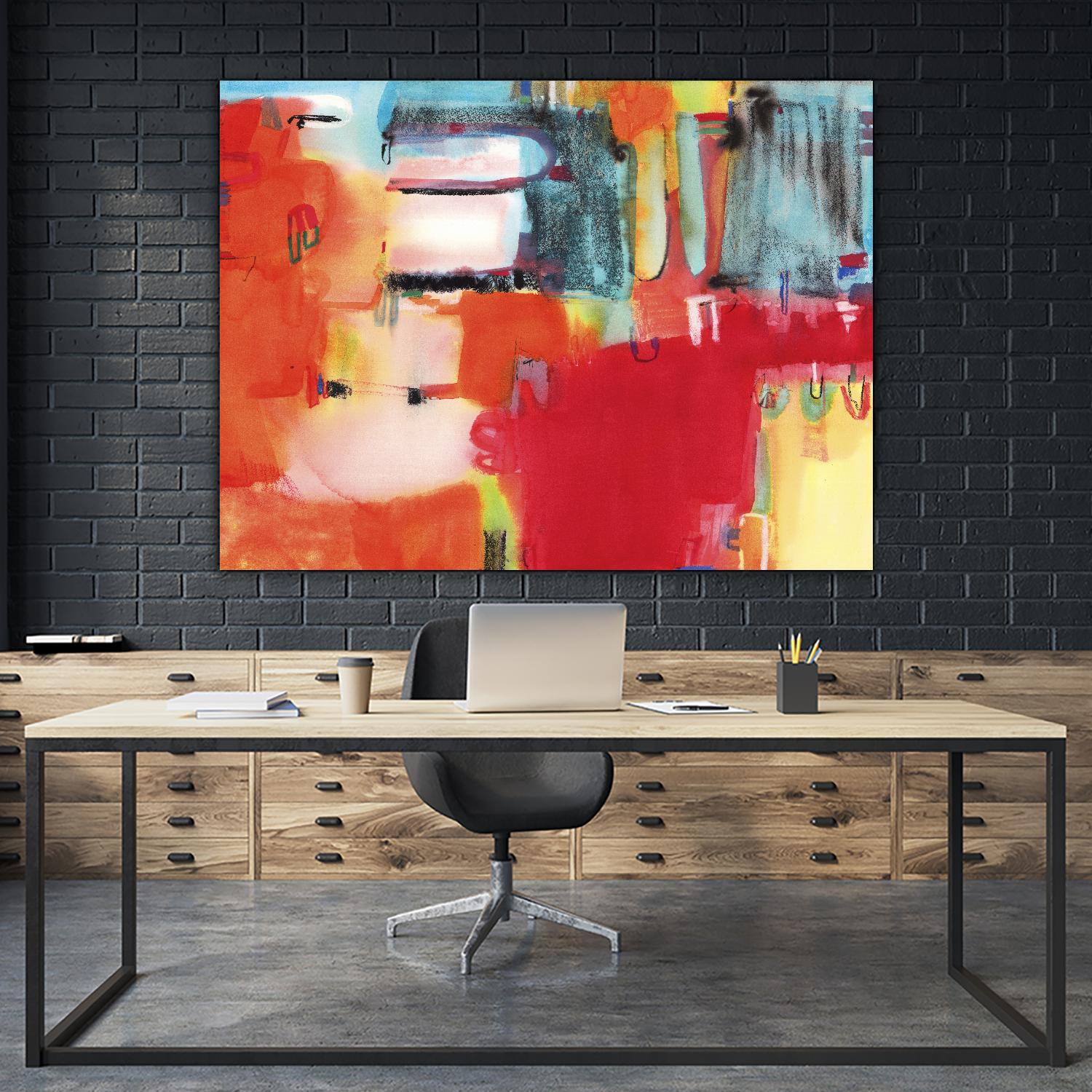 City in Color by Bianka Guna on GIANT ART - orange abstract