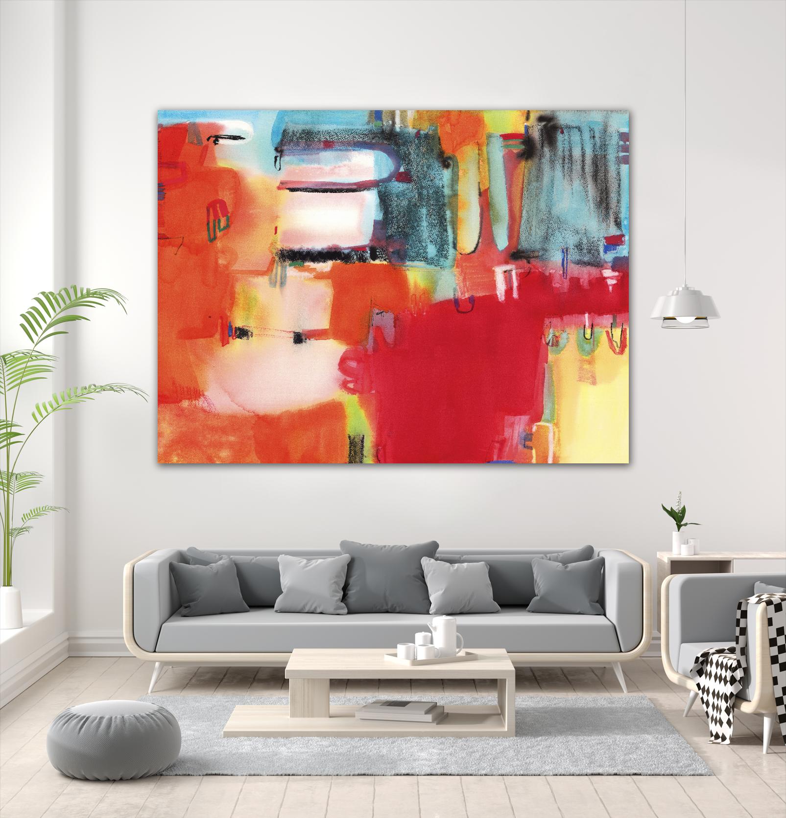 City in Color by Bianka Guna on GIANT ART - orange abstract