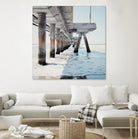Under the Pier I by Natasia Cook on GIANT ART - blue sea scene