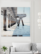 Under the Pier I by Natasia Cook on GIANT ART - blue sea scene