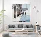 Under the Pier I by Natasia Cook on GIANT ART - blue sea scene