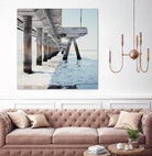 Under the Pier I by Natasia Cook on GIANT ART - blue sea scene