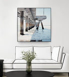 Under the Pier I by Natasia Cook on GIANT ART - blue sea scene