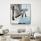 Under the Pier I by Natasia Cook on GIANT ART - blue sea scene