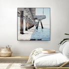 Under the Pier I by Natasia Cook on GIANT ART - blue sea scene