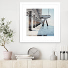 Under the Pier I by Natasia Cook on GIANT ART - blue sea scene