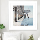 Under the Pier I by Natasia Cook on GIANT ART - blue sea scene