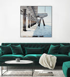 Under the Pier I by Natasia Cook on GIANT ART - blue sea scene