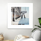 Under the Pier I by Natasia Cook on GIANT ART - blue sea scene