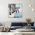 Under the Pier I by Natasia Cook on GIANT ART - blue sea scene