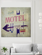 Carls Motel Sign by Honey Malek on GIANT ART - purple contemporary