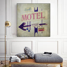 Carls Motel Sign by Honey Malek on GIANT ART - purple contemporary