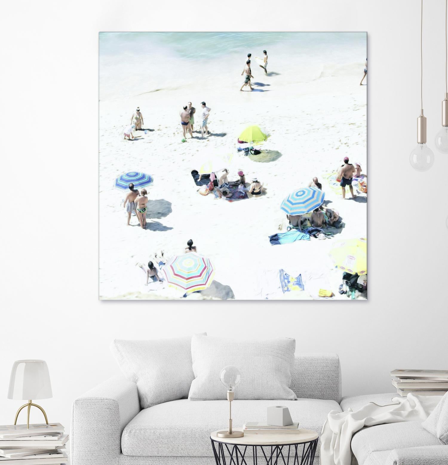 Happy Days by Ingrid Beddoes on GIANT ART - white sea scene