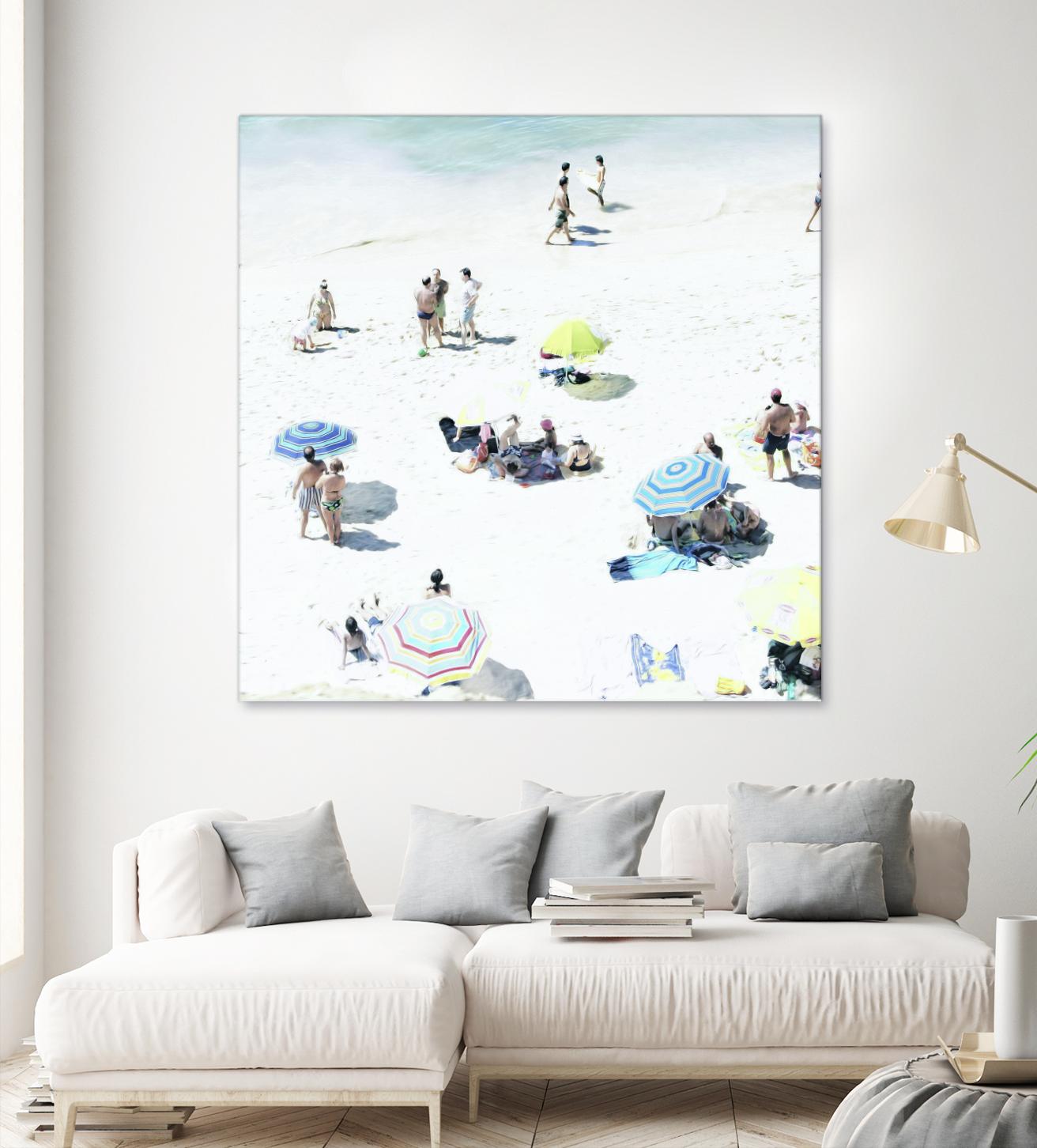 Happy Days by Ingrid Beddoes on GIANT ART - white sea scene