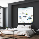 Happy Days by Ingrid Beddoes on GIANT ART - white sea scene