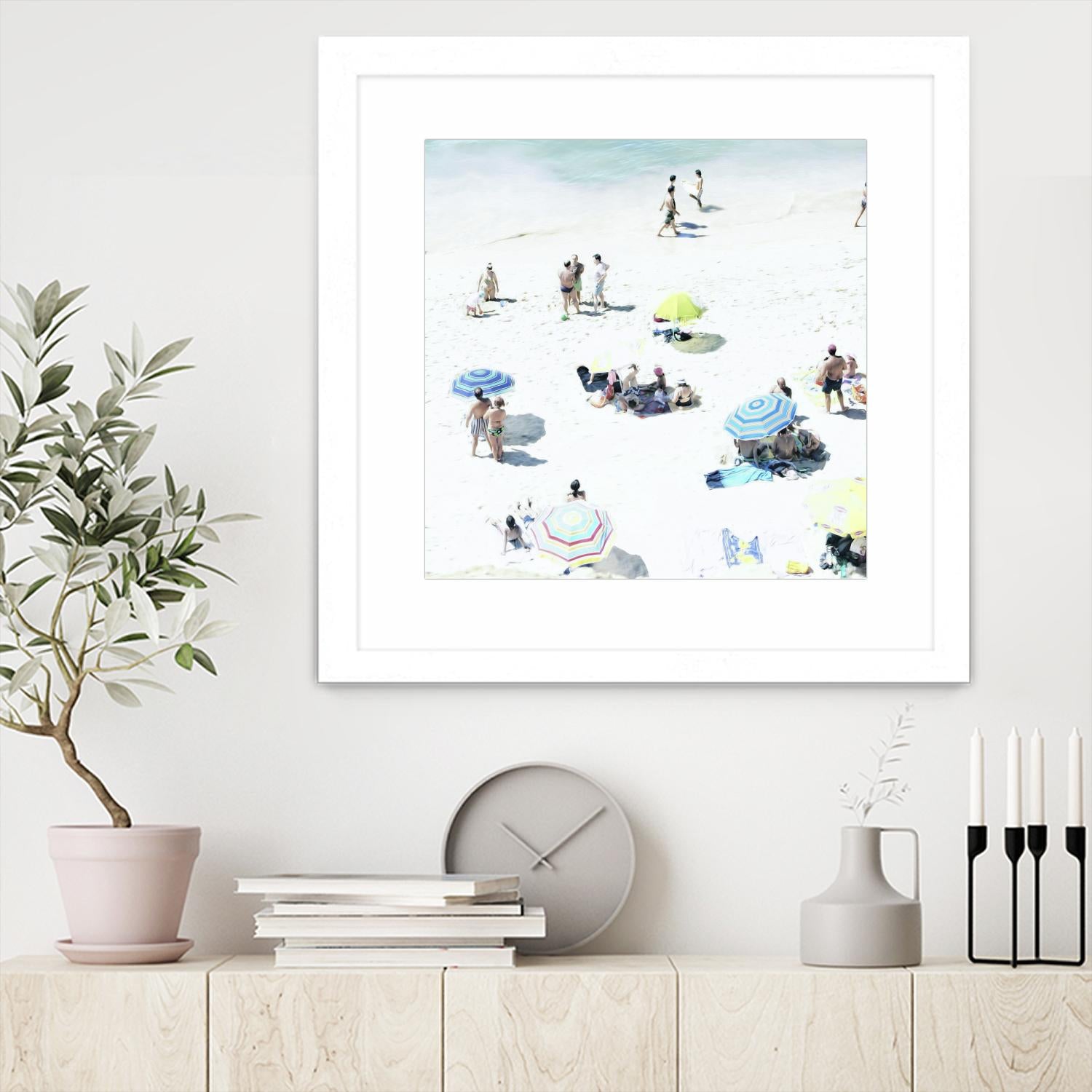 Happy Days by Ingrid Beddoes on GIANT ART - white sea scene