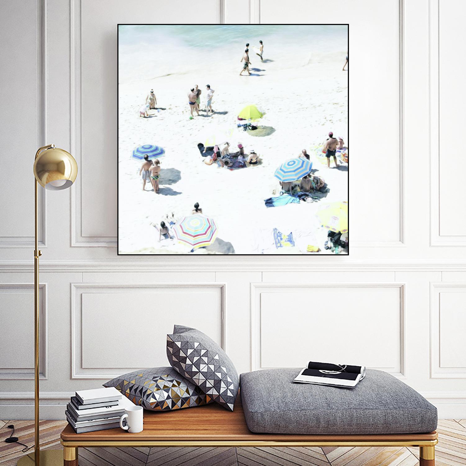 Happy Days by Ingrid Beddoes on GIANT ART - white sea scene