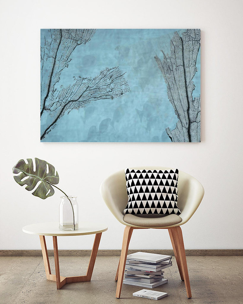 Coral II par Jessica Valner sur GIANT ART - gris nautique