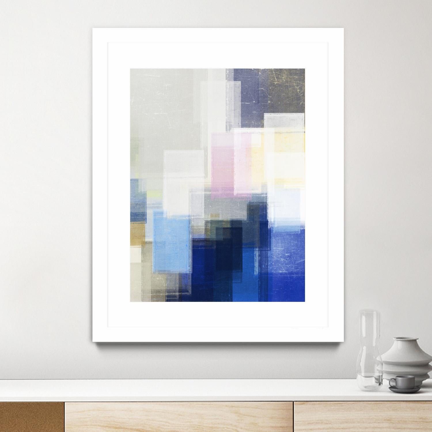 New Start by Jenn Jorgensen on GIANT ART - blue abstract