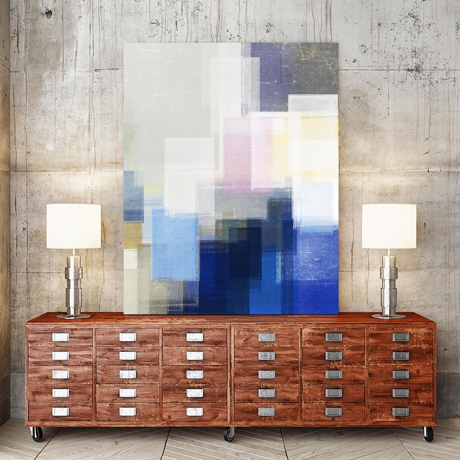New Start by Jenn Jorgensen on GIANT ART - blue abstract