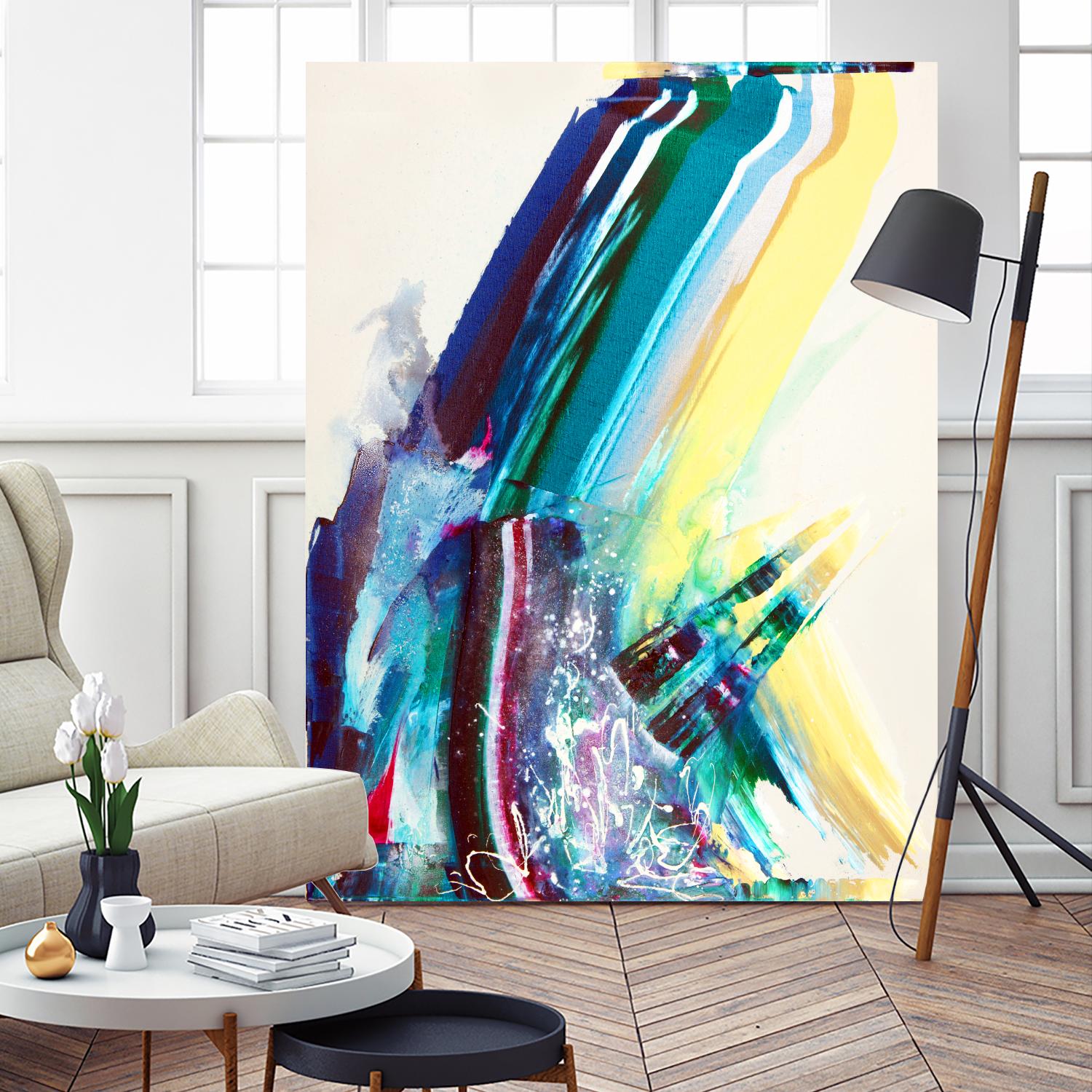 Titan by Joan Marie on GIANT ART - yellow abstract