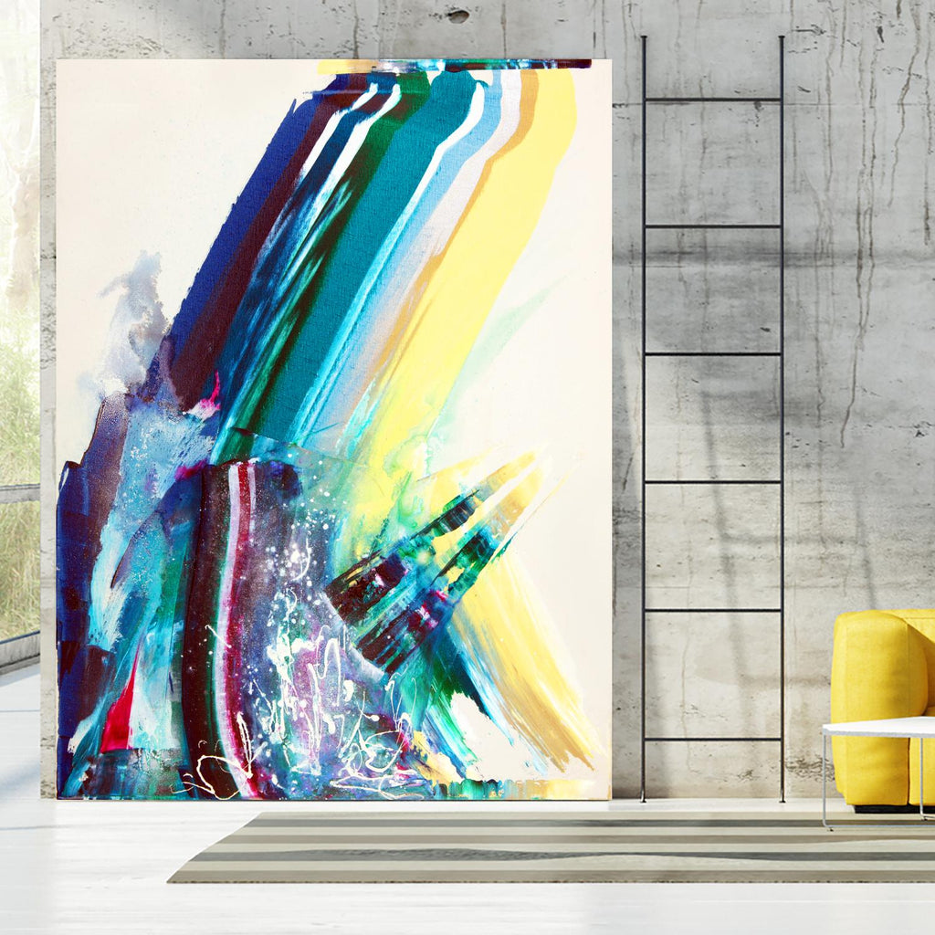 Titan by Joan Marie on GIANT ART - yellow abstract