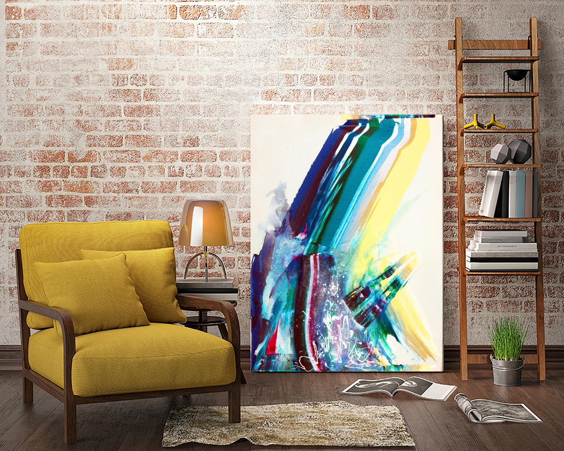 Titan by Joan Marie on GIANT ART - yellow abstract