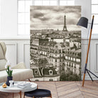 Rooftops and Eiffel by Jody Stuart on GIANT ART - white city scene