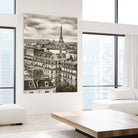 Rooftops and Eiffel by Jody Stuart on GIANT ART - white city scene