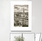 Rooftops and Eiffel by Jody Stuart on GIANT ART - white city scene