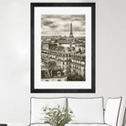 Rooftops and Eiffel by Jody Stuart on GIANT ART - white city scene