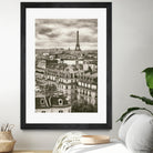 Rooftops and Eiffel by Jody Stuart on GIANT ART - white city scene