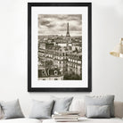 Rooftops and Eiffel by Jody Stuart on GIANT ART - white city scene